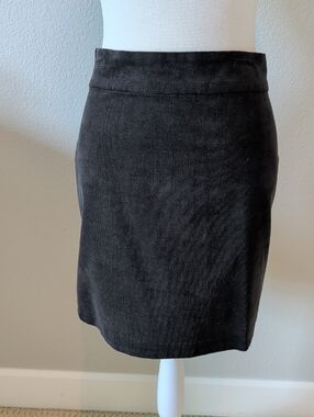 Banana Republic Grey Corduroy Mini Pencil Skirt